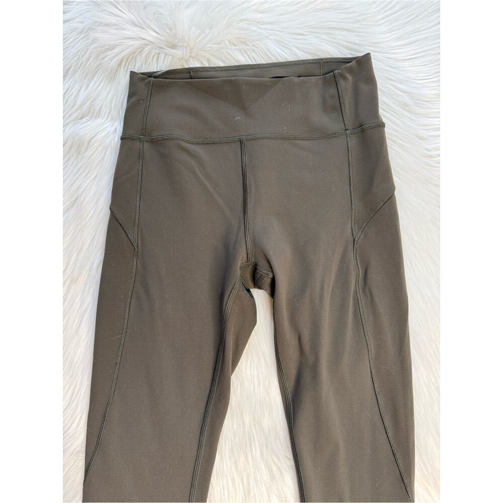 Lululemon Olive Green 7/8 Everlux 25” Tights - Picture 3 of 8